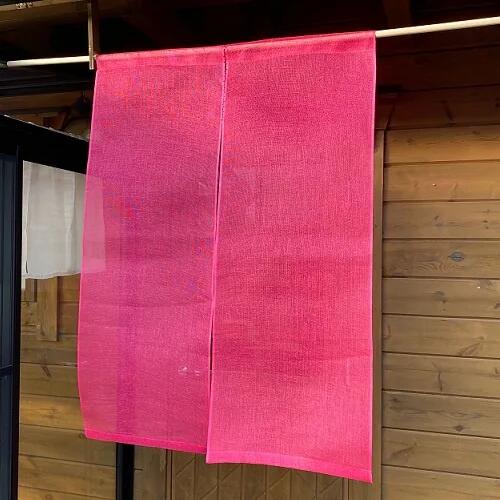 【ふるさと納税】 麻蚊屋のれん（赤）90cm×120珊 岡井麻布 奈良県 奈良市 なら 40-005