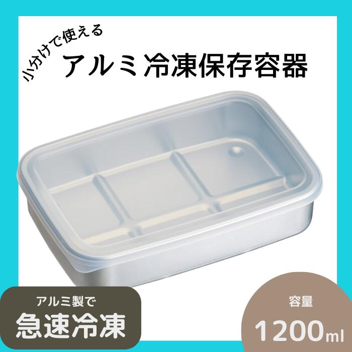 【ふるさと納税】 保存容器 「アルミ急速冷凍保存容器Ｌ」 1200ml 小分けで使える キッチン用品 キッチン雑貨 急速冷凍 保存容器 容器 便利 大容量 便利グッズ 冷凍庫 冷凍 保存 作り置き 小分け 食品 食材 スケーター株式会社 340918 奈良県 奈良市 なら 6-064