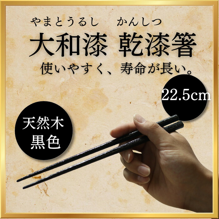 【ふるさと納税】大和漆工芸　乾漆箸（黒色）奈良県 奈良市 なら 14-036
