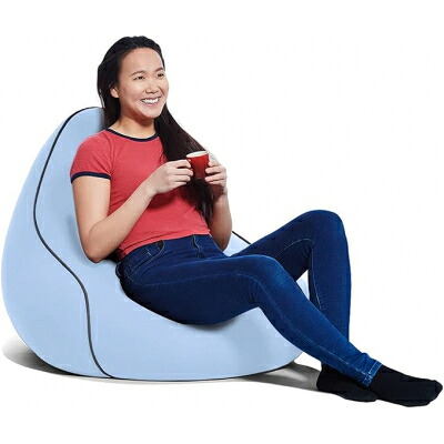 【ふるさと納税】Yogibo Lounger ペールブルー【配送不可地域：離島】【1172694】｜奈良県大和高田市
