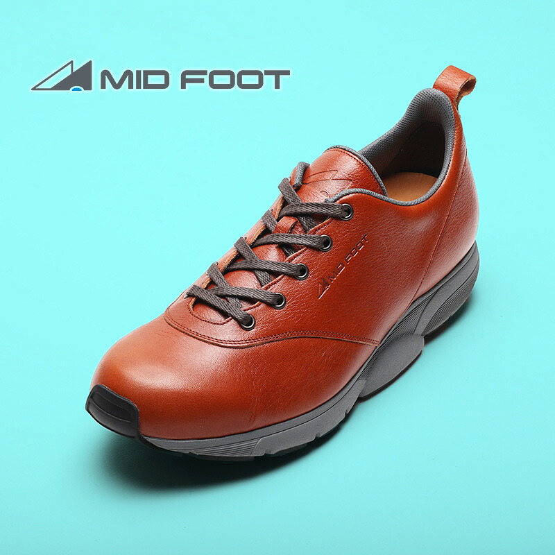 【ふるさと納税】MIDFOOT ( ミッドフッド ) 紳士靴 レザースニーカー MF002JM ( ブラウン ) 4E　【 ファッション 靴 シューズ スニーカー メンズ 】 【 お洒落 レザーシューズ オイルレザー 快適 履き心地 】
