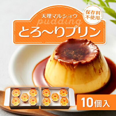 【ふるさと納税】天理マルショウ とろ～りプリン　10個入【配送不可地域：離島】【1687620】