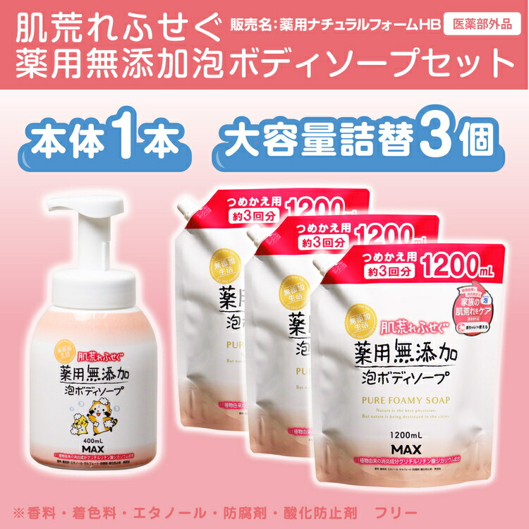 【ふるさと納税】肌荒れを防ぐ薬用無添加 泡ボディソープセット