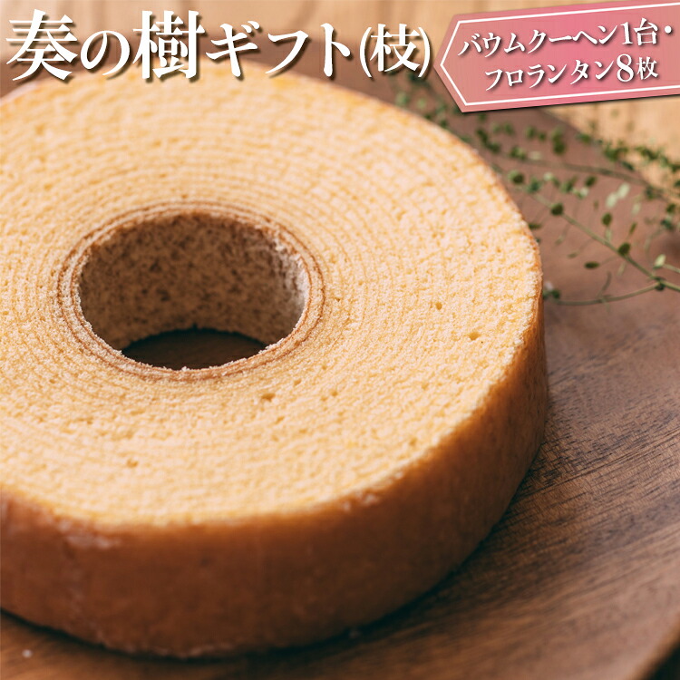 【ふるさと納税】奏の樹ギフト（枝）バウムクーヘン 1台・フロランタン 8本