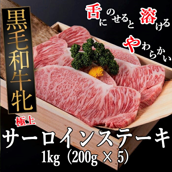 お得】 黒毛和牛牝 サーロインステーキ 1kg 200g×5 fucoa.cl