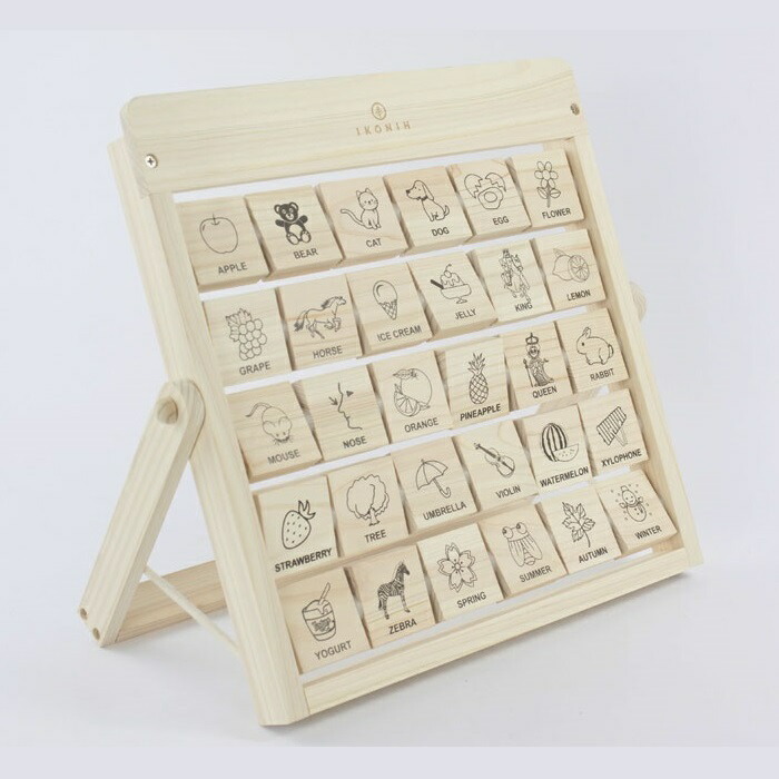 【ふるさと納税】ALPHABET/ 手あそび 手あそび ひのき 檜 IKONIH アイコニー 差し上げ物 愛くるしい  生まれ落ちる日 生み出すこと祝賀会 思い起こす力 結集する力 木製  知育 ABC 英語 言葉づかい
