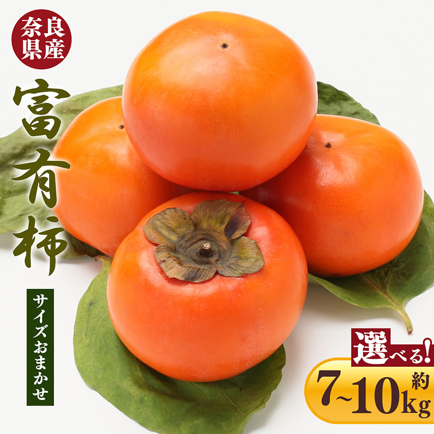 【ふるさと納税】富有柿  7kg 箱 10kg 箱サイズおまかせ  | フルーツ くだもの 果物 柿 かき カキ 富有柿 奈良県 五條市