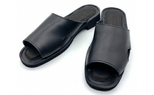 【ふるさと納税】WRAP SANDALS 黒いこと×黒いこと×黒いこと 24珊 ／ マルサンフットウェアー サンダル なめし革 軽さ 奈良県 九重の天市