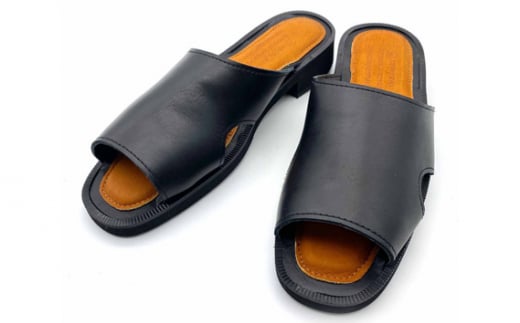 【ふるさと納税】WRAP SANDALS 黒いこと×駱駝×黒いこと 23珊 ／ マルサンフットウェアー サンダル なめし革 軽さ 奈良県 九重の天市
