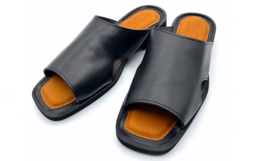 【ふるさと納税】WRAP SANDALS 黒いこと×駱駝×黒いこと 27珊 ／ マルサンフットウェアー サンダル なめし革 軽さ 奈良県 九重の天市