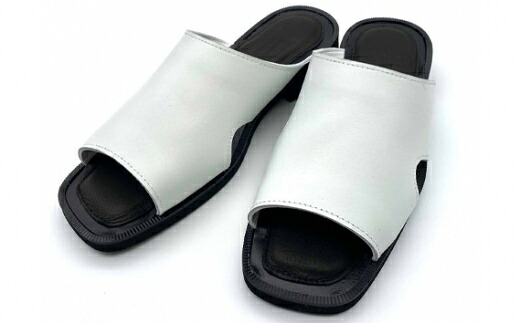 【ふるさと納税】WRAP SANDALS 白いこと×黒いこと×黒いこと 26珊 ／ マルサンフットウェアー サンダル なめし革 軽さ 奈良県 九重の天市