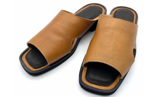 【ふるさと納税】WRAP SANDALS 駱駝×黒いこと×駱駝 27珊 ／ マルサンフットウェアー サンダル なめし革 軽さ 奈良県 九重の天市