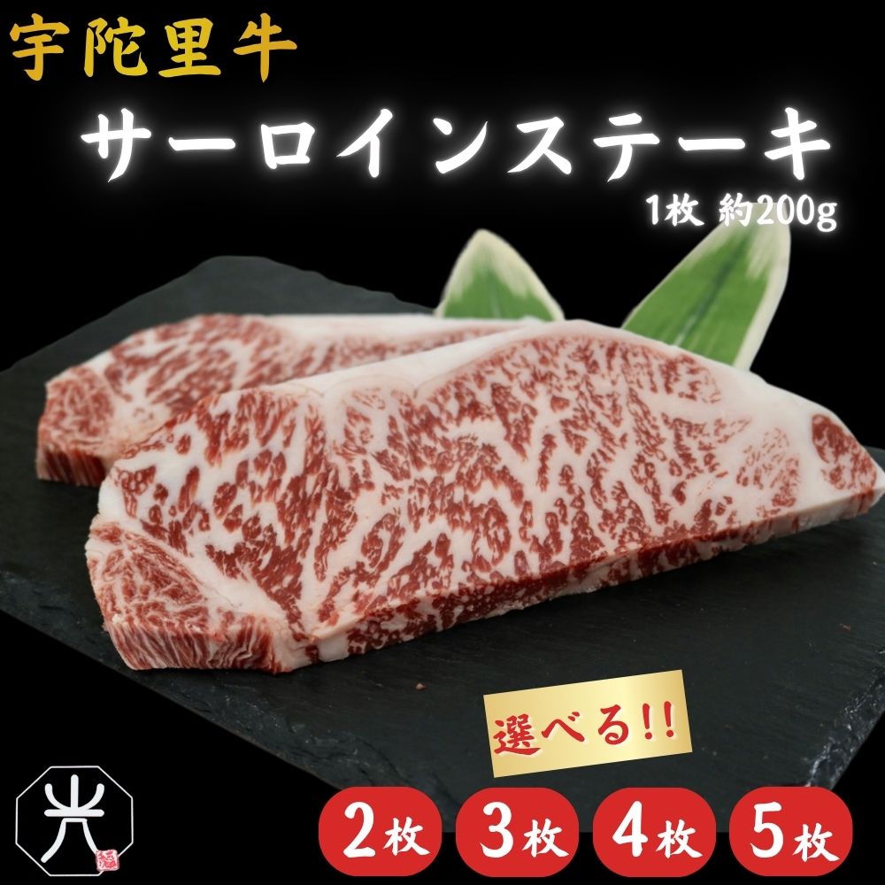 【ふるさと納税】【選べる枚数】宇陀里牛 サーロインステーキ 2~5枚 (1枚 約200g) /国産 黒毛和牛 牛肉 ステーキ バーベキュー BBQ キャンプ お中元 暑中見舞い お土産 お歳暮 正月 奈良県 宇陀市 光福久屋|奈良県宇陀市