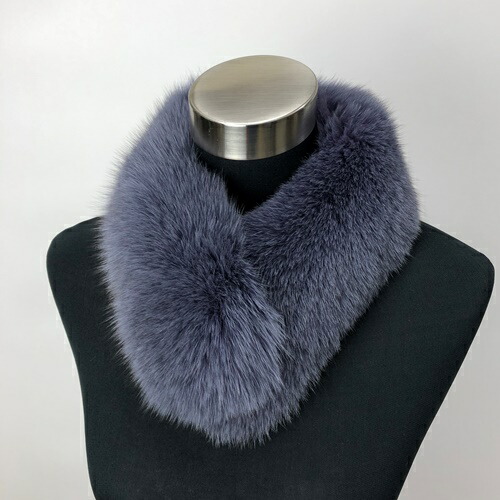 【新品 イタリア染めファーマフラー】シャドーフォックス【アーバンナイトブルー】 新品 イタリア染めファーマフラー】シャドーフォックス【アーバン