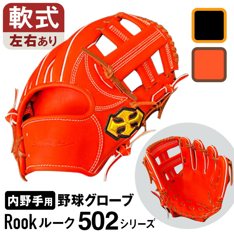 【ふるさと納税】 軟式 グローブ 内野手手 用 Rook 城 502つづき物  ベイスボール 地球儀  大和グローブ仕事場