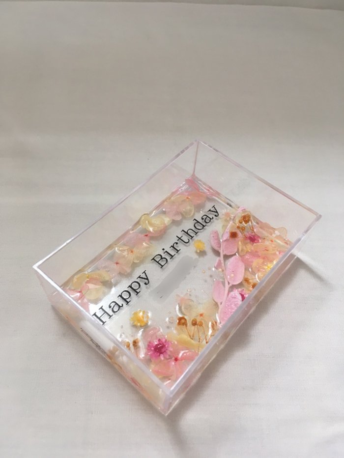 ふるさと納税 ハーバリウムプレート Happy Wedding （オイル少量タイプ） ピンク ／ kanon インテリア プリザーブドフラワー ドライフラワー .. 奈良県田原本町 ハーバリウムプレート Happy Wedding （オイル少量タイプ） ピンク