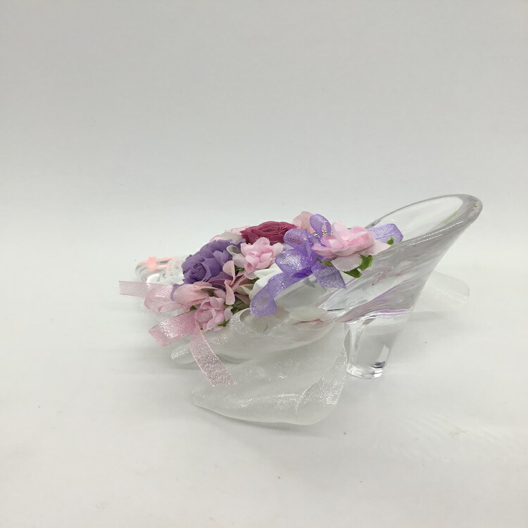 使い勝手の良い Fleurmisakiのガラスの靴シリーズ お花いっぱい乙女なラベンダー ふるさと納税 プリザーブドフラワー 花 田原本町 奈良県 ギフト アレンジ その他