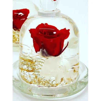 【ふるさと納税】クリスタルドーム 「真実の愛・赤い薔薇」 ／ fleur misaki お祝い インテリア 雑貨 ハーバリウム プレゼント ギフト 奈良県 田原本町｜奈良県田原本町
