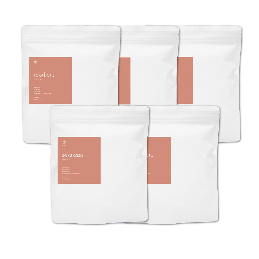 【ふるさと納税】nifu natural bath bag「酒粕一風呂」5個仕掛ける 奈良県 吉野町 一風呂剤