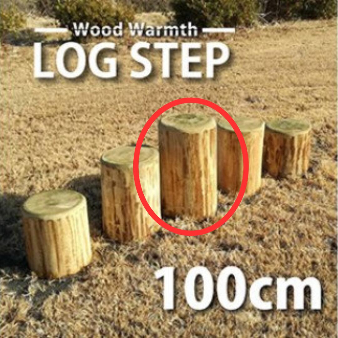 【ふるさと納税】木製 丸太ステップ階段（１００ｃｍ） 防腐加工済 国産材 環境配慮 外遊び 屋外 アスレチック 遊具 公園 庭 ウッドウォームズ 奈良県 下北山村