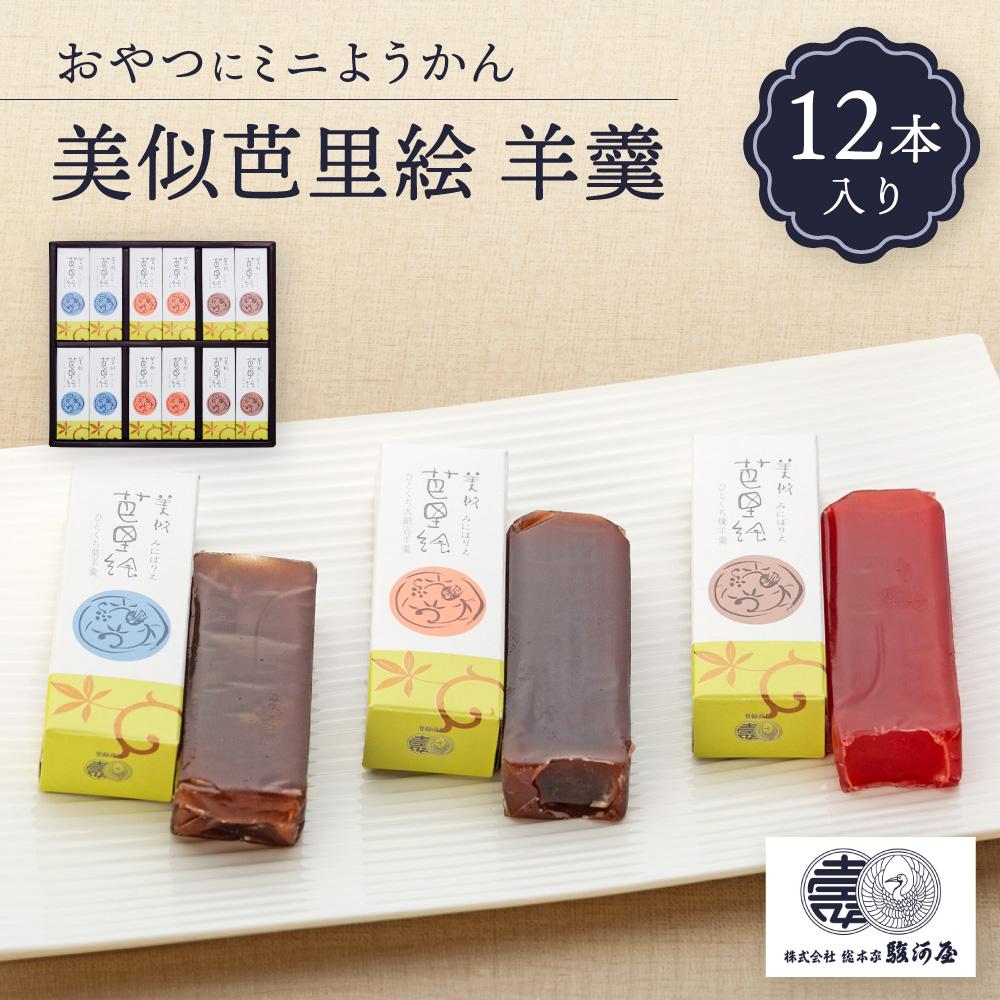 【ふるさと納税】おやつにミニようかん　美似芭里絵羊羹１２入 | 和歌山県 和歌山市 和歌山 ふるさと 納税 支援品 返礼品 お取り寄せグルメ お取り寄せ 取り寄せ グルメ スイーツ お取り寄せスイーツ ようかん 羊羹 和菓子 和スイーツ 一口羊羹 お土産 おみやげ