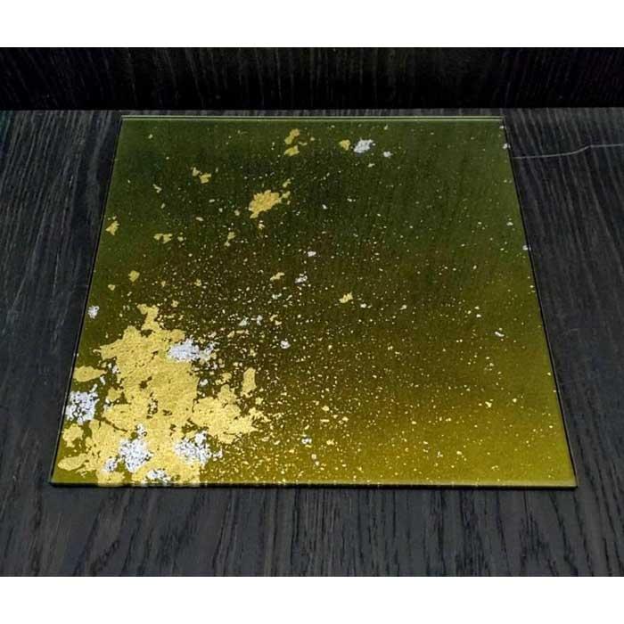 楽天市場】【ふるさと納税】ガラスプレート S（MAJO金箔・グリーン