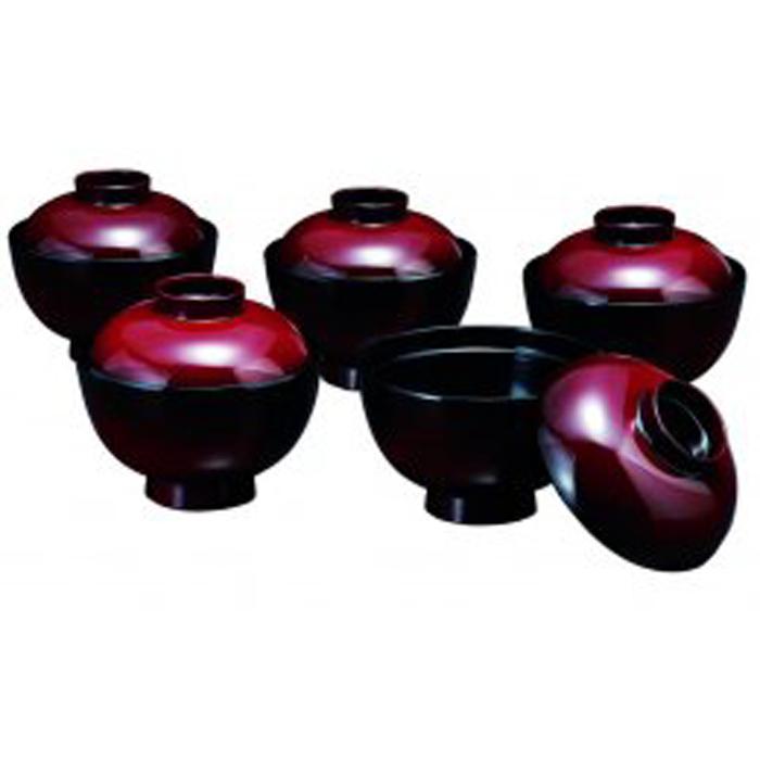 【ふるさと納税】3.7吸物椀 篁 5客入（食器洗浄機OK） 紀州漆器［YS40］｜和歌山県海南市