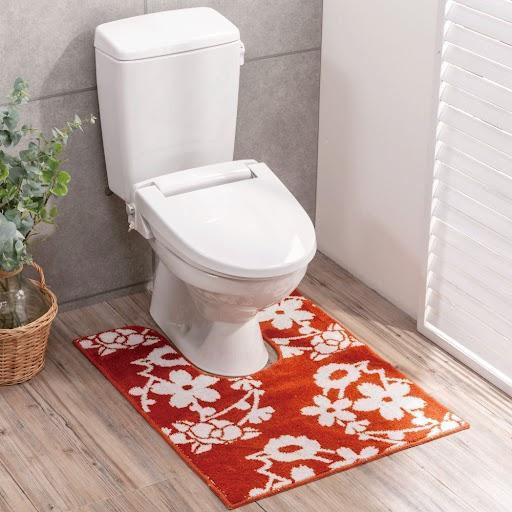 【ふるさと納税】運気を呼び込む古典柄耳長トイレマット　テラコッタ | 雑貨 日用品 人気 おすすめ 送料無料 5,950円