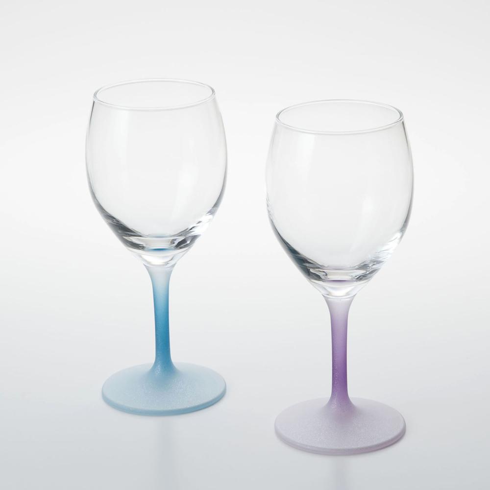 【ふるさと納税】ぬりもん de Verre ワイングラス クールグラデーション ペア | 伝統工芸　ガラス工芸　民芸　おすすめ　人気