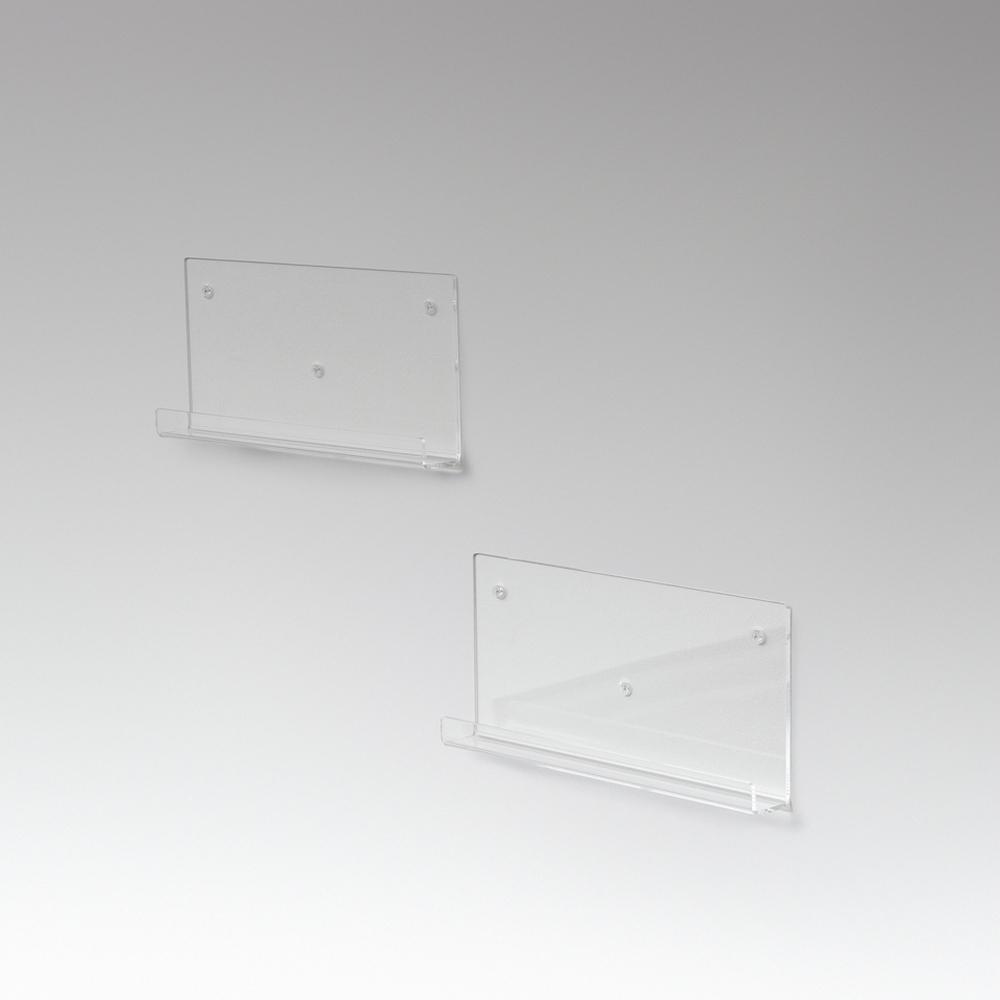 【ふるさと納税】アクリリック ウォールシェルフ Ｗ38浅型(2個組) 約幅38×奥行5×高さ18cm(1ヶ) 棚 ピン止め 賃貸 工具不要 壁掛け 飾り棚 アクリリック ウォールシェルフ AKU1023204 | アクリリック ウォールシェルフ Ｗ３８浅型２個組 棚