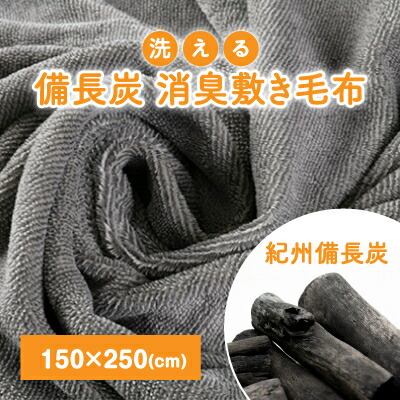 【ふるさと納税】備長炭 敷きブランケット 洗える消臭坦々たる敷き布【1322515】