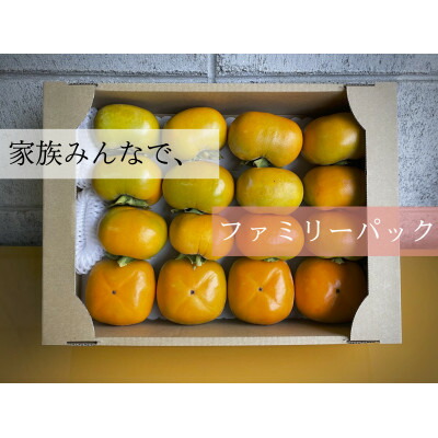 【ふるさと納税】キタヤマ果樹園のたねなし柿　ファミリーパック(家庭用)15～20個入り(L～3L)【1342155】