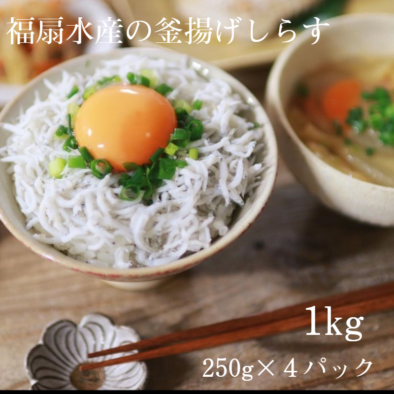 <br>【ふるさと納税】<br>釜揚げしらす1kg（250g×４パック）(A498-1)