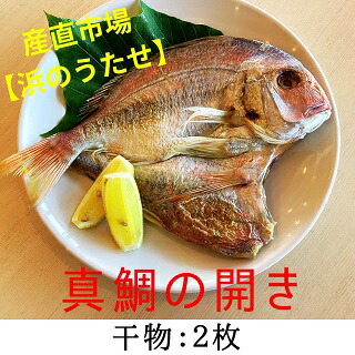 【ふるさと納税】【産直市場「浜のうたせ」】真鯛の開き（干物）２枚セット(A978-1)