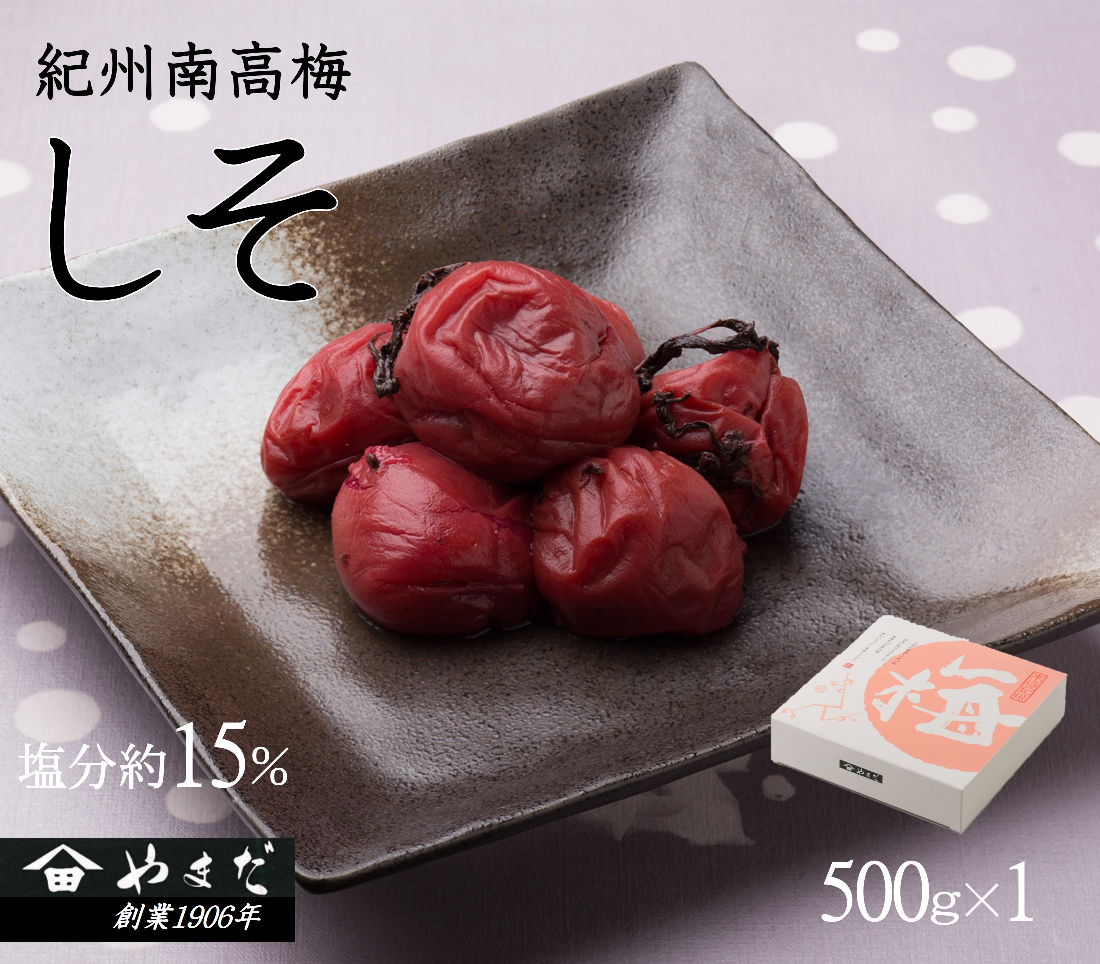 【ふるさと納税】紀州南高梅しそ 塩分約15％（500ｇ）