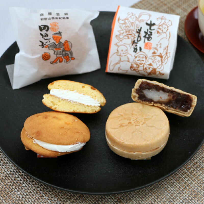 【ふるさと納税】銘菓 田辺っ子・七福もなかセット【容量選べる】　 / 銘菓 お菓子 スイーツ 和菓子 個包装 小分け プレゼント ギフト ご家庭用 贈答 和歌山 バター クリーム お土産 お取り寄せ 田辺市 もなか 最中