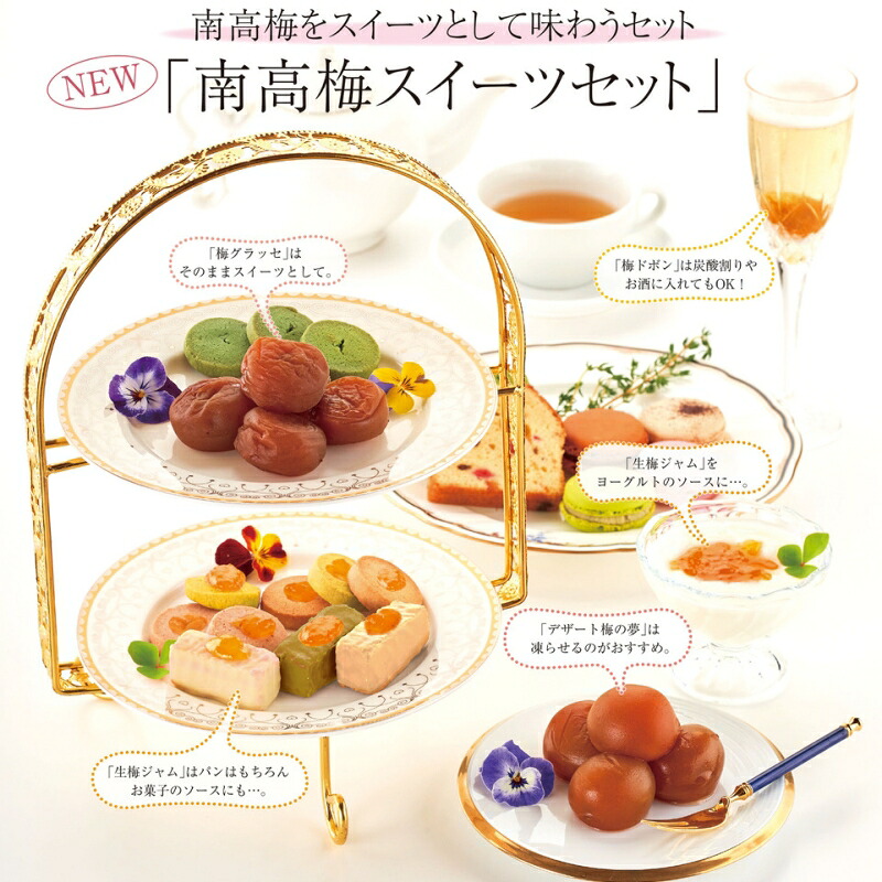 【ふるさと納税】南高梅スイーツセット / 田辺市 紀州南高梅 南高梅 梅干し 梅干 梅 うめ ジャム デザート スイーツ モンドセレクション 無添加 金賞 リンゴ酢｜和歌山県田辺市