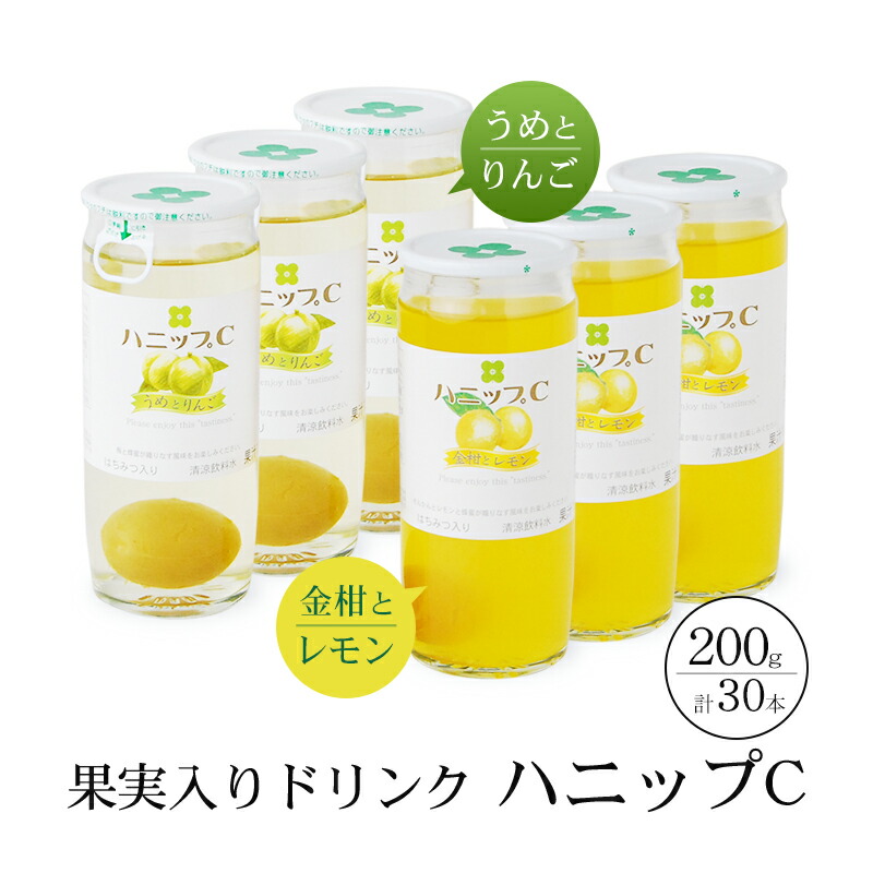 【ふるさと納税】 果実入り清涼飲料水 ハニップC ２種類セット （ 200g×15本×2種類） 18,250円