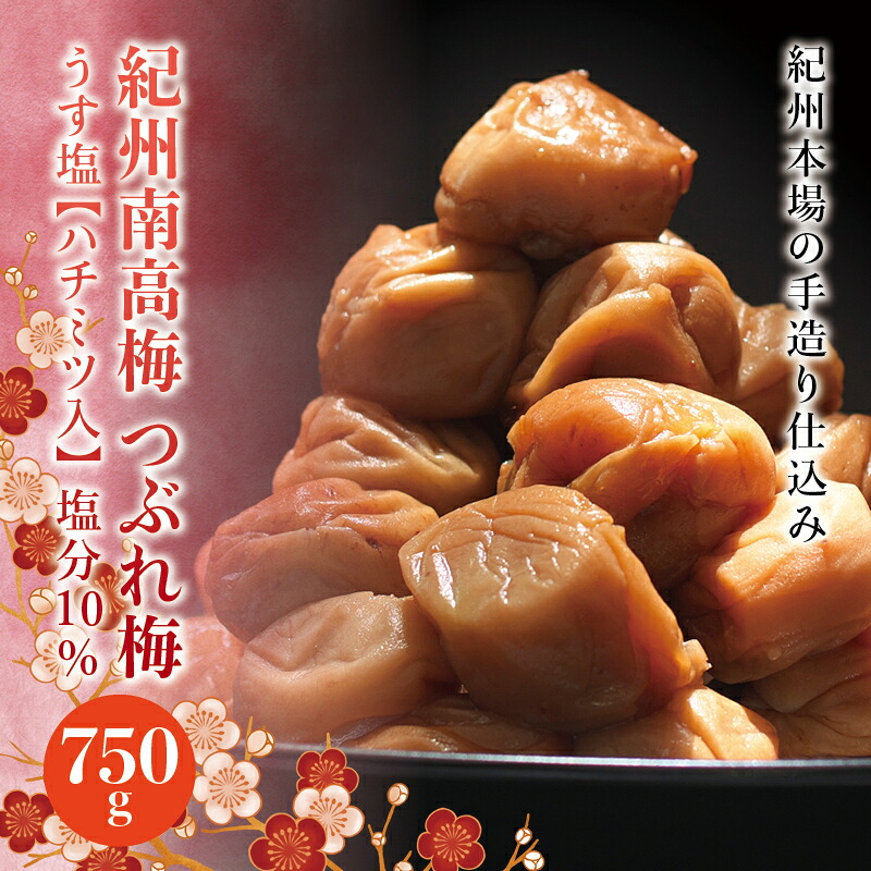 【ふるさと納税】 訳あり 紀州南高梅 <つぶれ梅>うす塩750g【ハチミツ入】塩分10% なかやまさんちの梅干 うめ ウメ 梅干し|和歌山県新宮市