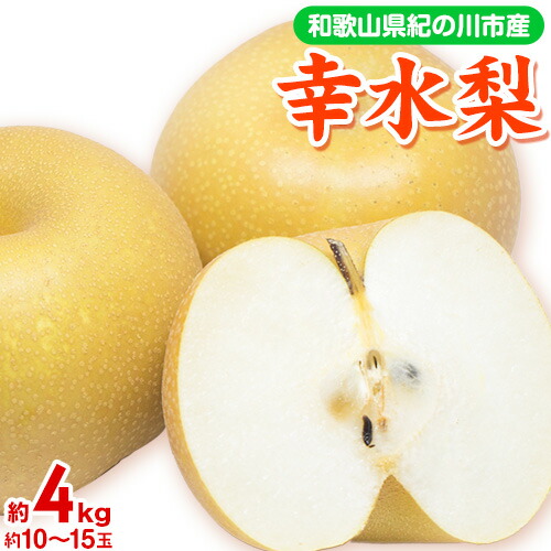 【ふるさと納税】【先行予約】和歌山紀の川市産 の幸水梨 約4kg （約10玉～15玉）紀の川市厳選館 《2025年7月下旬-8月中旬頃より出荷予定》 和歌山県 紀の川市 果物 フルーツ なし ナシ