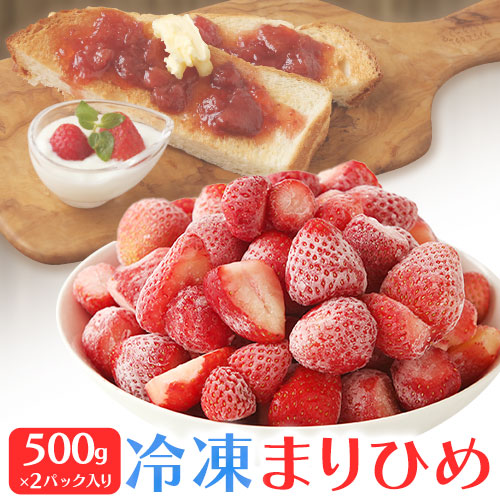 【ふるさと納税】冷凍いちご まりひめ 1kg (500g×2袋) 紀のファーム株式会社 《30日以内に出荷予定出荷（土日祝除く）》 和歌山県 紀の川市