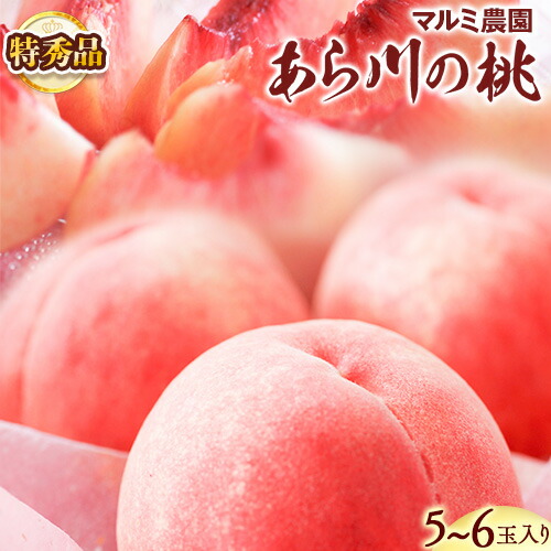 【ふるさと納税】【予約受付】「あら川の桃」 特秀品約2kg（ 5~6個入） マルミ農園 《2025年6月下旬-8月下頃より出荷》 和歌山県 紀の川市