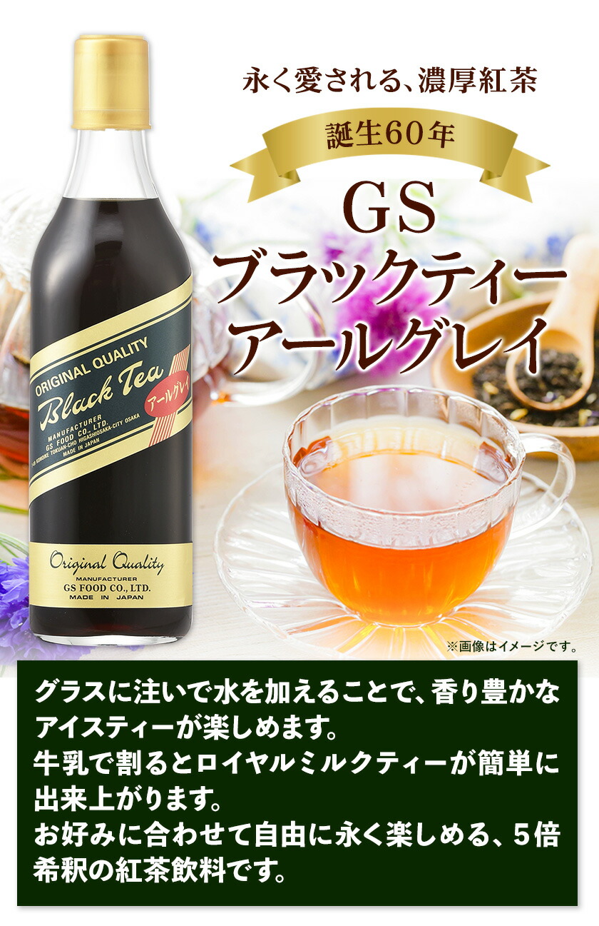 市場 ふるさと納税 希釈紅茶飲料 500ml×12本《90日以内に順次出荷 和歌山県紀の川市 GSブラックティーアールグレイ 土日祝除く