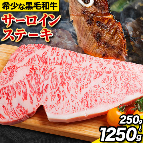 【ふるさと納税】サーロインステーキ 黒毛和牛 牛 牛肉 ステーキ 1パック 約250g 500g 750g 1000g 1250g 有限会社松牛《30日以内に出荷予定(土日祝除く)》 和歌山県 岩出市 希少 肉 牛肉 熊野牛 送料無料 サーロイン ステーキ
