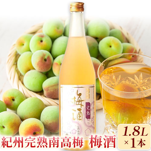 【ふるさと納税】紀州完熟南高梅 梅酒 1.8L 酒のねごろっく《90日以内に出荷予定(土日祝除く)》和歌山県 岩出市 梅酒 梅 うめ 紀州南高梅 1.8L 送料無料|和歌山県岩出市