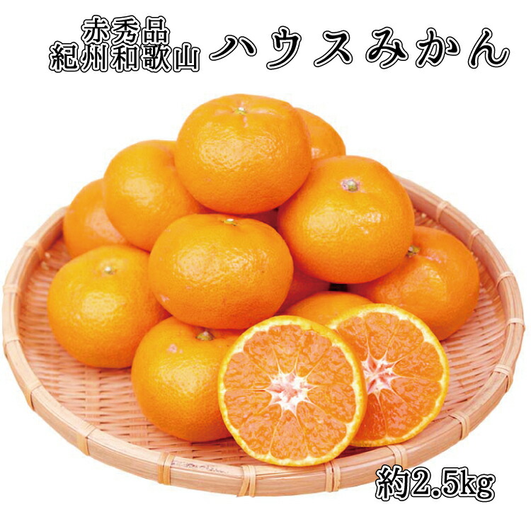 【ふるさと納税】 赤秀品 紀州 和歌山 ハウス みかん 2.5kg 【先行予約】/ みかん 和歌山 甘い 柑橘 果物 ※2027年6月下旬頃～7月中旬頃に順次発送予定(お届け日指定不可) ※離島への配送不可｜和歌山県紀美野町
