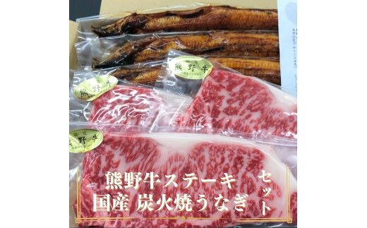【ふるさと納税】 豪華限定企画！熊野牛ステーキと国産炭火焼鰻の贅沢うな牛セットＢ【MT28】