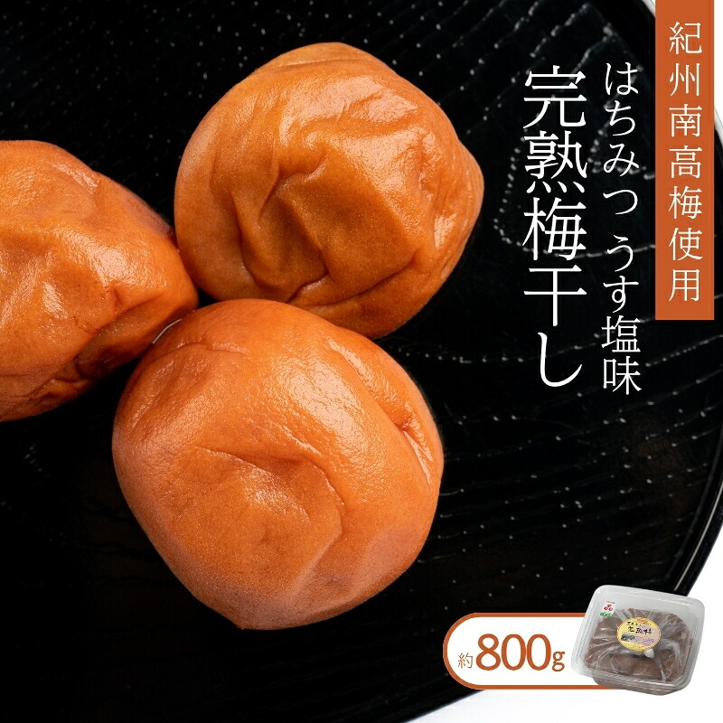【ふるさと納税】 紀州南高梅使用 はちみつうす塩味完熟梅干し 約800g【準備でき次第、順次発送】【TM142】|和歌山県かつらぎ町