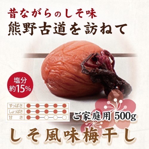 【ふるさと納税】 【ご家庭用】紀州南高梅 しそ風味梅干 約500g 【US30】【準備でき次第、順次発送】 | 梅干 食品 加工食品 人気 おすすめ 送料無料|和歌山県かつらぎ町