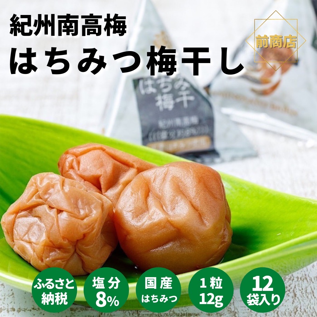 【ふるさと納税】 紀州南高梅 はちみつ梅干（テトラピロー）12個入り 【US49】【準備でき次第、順次発送】 | 梅干 食品 加工食品 人気 おすすめ 送料無料｜和歌山県かつらぎ町